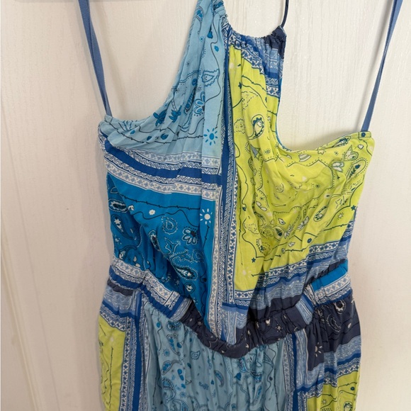Aerie Vibrant Blue and Lime Jumpsuit - Picture 3 of 4